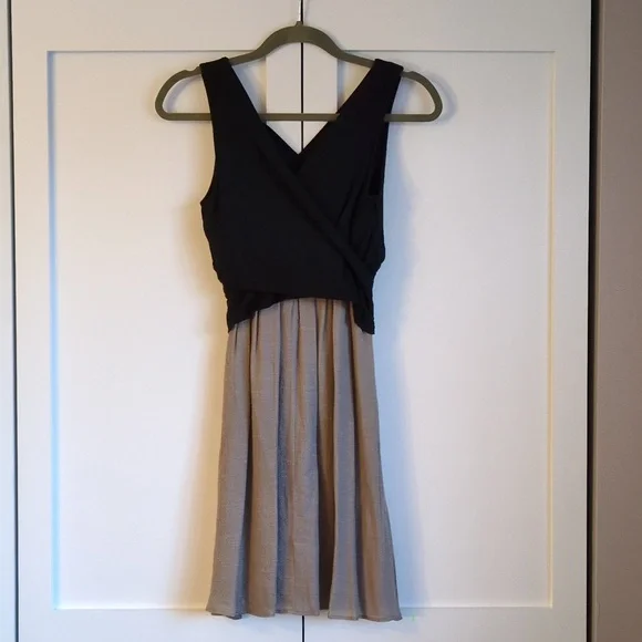 NWT Anthropologie Amadi Lola Black & Tan A-Line Dress Size S - Picture 6 of 9